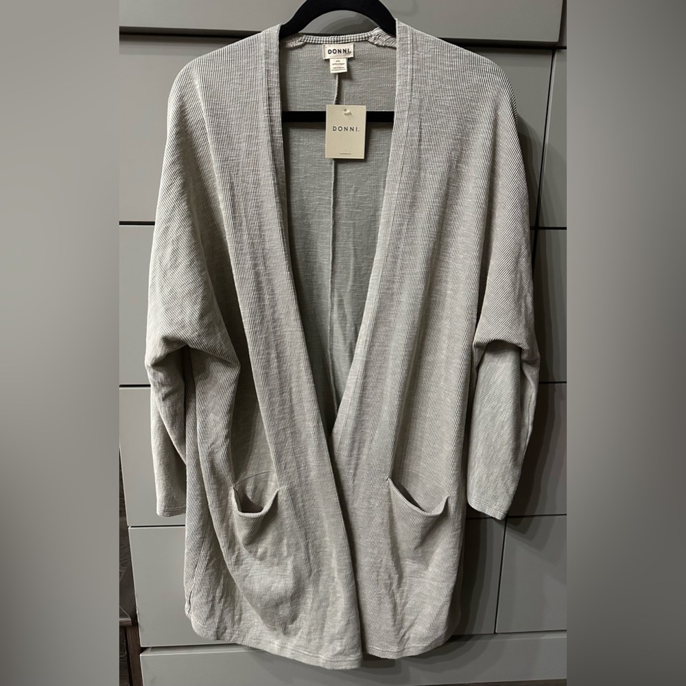 DONNI Sandwash Ribbed Sweater Coat One Size Fits All BNWT Anthropologie